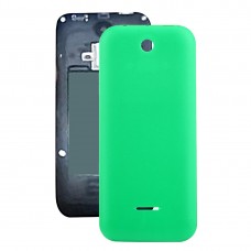 მყარი ფერადი პლასტიკური Battery დაბრუნება საფარის for Nokia 225 (მწვანე)