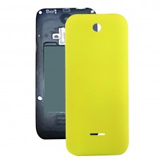 纯色塑料电池背盖，适用于诺基亚225（黄色） 