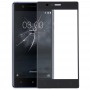Frontalschirm Außen Glas-Linse für Nokia 3 (Black)