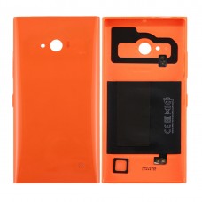 მყარი ფერადი NFC Battery დაბრუნება საფარის for Nokia Lumia 735 (ნარინჯისფერი)