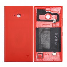 para Nokia Lumia 735 NFC color sólido batería cubierta trasera (rojo)