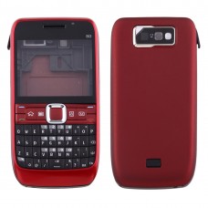 Couverture complète du logement (Couverture + Moyen + Cadre Bezel batterie couverture arrière + clavier) pour Nokia E63 (Rouge)