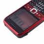 Cubierta de vivienda completa (Marco Cubierta delantera + Medio Bisel + Batería contraportada + teclado) para Nokia E63 (rojo)