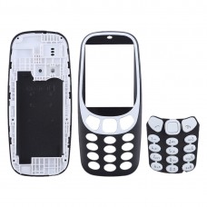 Full Assembly Housing Cover with Keyboard for Nokia 3310(Black) 