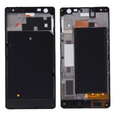 Avant Boîtier Cadre LCD Bezel plaque pour Nokia Lumia 730 (Noir)