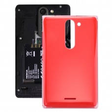 SIM כפול סוללה חזרה כיסוי עבור Nokia Asha 502 (אדום)