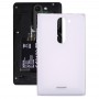 Dual SIM Batterie couverture pour Nokia Asha 502 (Blanc)