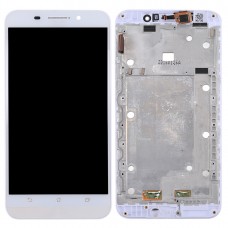 Ekran LCD Full Digitizer Montaż z ramą dla Asus ZenFone Max / ZC550KL / Z010DA (biały)
