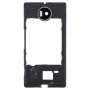 Middle Frame Bezel with Flashlight & Speaker Ringer Buzzer & Vibrating Motor for Microsoft Lumia 950 XL(Black)