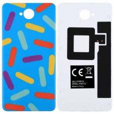 For Microsoft Lumia 650 Colorful PC Material Battery Back Cover with NFC Sticker 