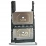 2 SIM Karten-Behälter + Micro-SD-Karten-Behälter für Motorola Moto Z Play (Silber)