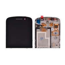 LCD Screen and Digitizer Full Assembly with Frame for BlackBerry Q10(Black)