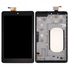 para Dell Venue 8 3830 LCD + Touch Panel con marco (Negro) 