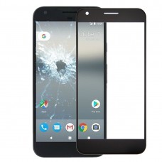 Frontscheibe Äußere Glasobjektiv für Google Pixel (schwarz) 
