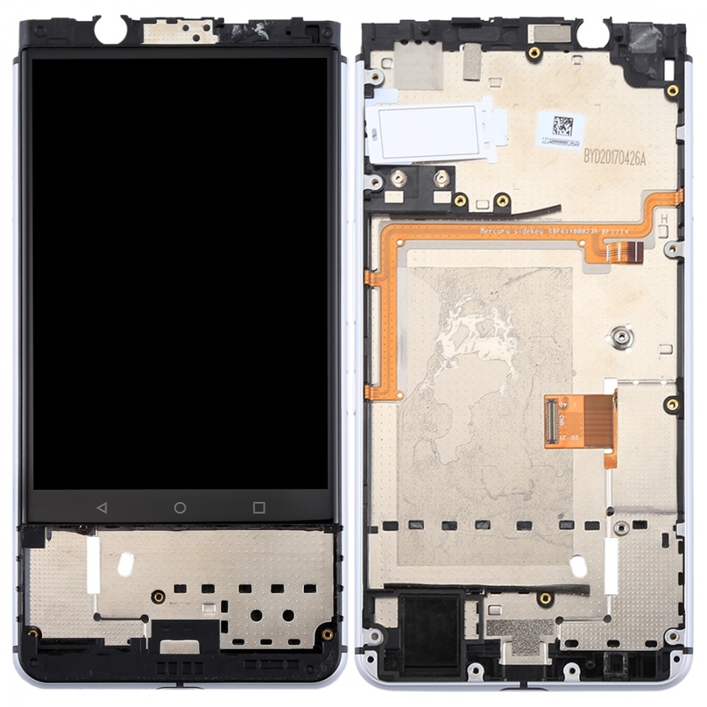for BlackBerry Keyone LCD Screen and Digitizer Full Assembly with Frame(Silver)