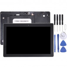 LCD-Bildschirm und Digitizer Vollversammlung mit Rahmen für Asus zenPad 10 Z300C / Z300CG / Z300CL / Z300CNL / P023 / P01T (Grün-Flexkabel-Version) (Schwarz)