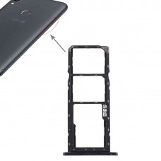 SIM-kort fack + SIM-kort fack + Micro SD-kort fack för Asus Zenfone Max Pro (M1) ZB601KL ZB602KL (Svart)