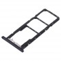 SIM vassoio di carta + vassoio di carta di SIM + Micro SD Card vassoio per Asus Zenfone Max Pro (M1) ZB601KL ZB602KL (nero)