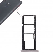 SIM vassoio di carta + vassoio di carta di SIM + Micro SD vassoio per Asus Zenfone Max Pro (M1) ZB601KL ZB602KL (argento)