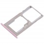 SIM Card Tray + Micro SD Card Tray for Asus Zenfone 3 Max ZC553KL (Pink)