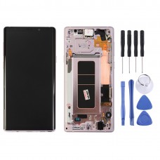 LCD Screen and Digitizer Full Assembly with Frame for Galaxy Note9 / N960A / N960F / N960V / N960T / N960U(Pink)