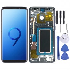 Super AMOLED Material LCD Screen and Digitizer Full Assembly with Frame for Galaxy S9+ / G965F / G965F / DS / G965U / G965W / G9650(Grey)