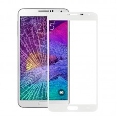 Передний экран Внешний стеклянный объектив для Galaxy Note 4 / N910 (белый) 