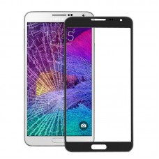 Висококачествен предходен външен стъклен леща за Galaxy Note 4 / N910 (черен)