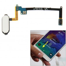 Home Button Flex Cable sormenjäljentunnistustoiminto Galaxy Note 4 / N910 (valkoinen)