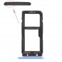 SIM-kort fack + SIM-kort fack / Micro SD-kort fack för HTC Ultra U (blå)