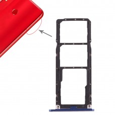 2 x SIM kort facket / Micro SD-kort facket för Huawei Honor 8X Max (Blå)