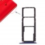 2 x tarjeta SIM bandeja de tarjeta Bandeja / Micro SD para Huawei Honor 8X Max (azul)