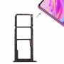 2 x SIM kort facket / Micro SD-kort facket för Huawei Njut 9 (svart)