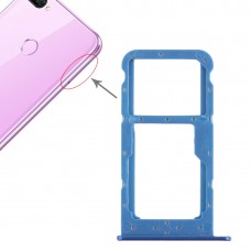 SIM ბარათის Tray + SIM ბარათის Tray / Micro SD Card Tray for Huawei Honor 9i (Blue)