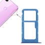 SIM-kort fack + SIM-kort fack / Micro SD-kort fack för Huawei Honor 9i (blå)