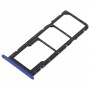 SIM-kort fack + Micro SD-kort fack för Huawei Honor 8X (blå)