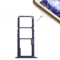 SIM-kort fack + Micro SD-kort fack för Huawei Y5 Prime (2018) / Honor Play 7 (blå)