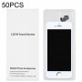 50 PCS de cartón de embalaje de la caja blanca para el iPhone 5 Pantalla LCD y digitalizador Asamblea completa