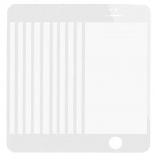 10 ცალი iPhone 5C წინა ეკრანზე გარე მინის ობიექტივი (თეთრი)