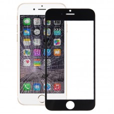 Передний экран Наружный стеклянный объектив для iPhone 6 (черный)