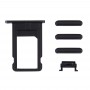 4 in 1 iPhone 6s (kártya tálca + hangerőszabályzó gomb + bekapcsológomb + néma kapcsoló vibrátor gomb) (fekete)