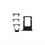 Zásobník pro kartu + ovládání hlasitosti + Tlačítko napájení + MUTE Spínač Vibrátor klíč pro iPhone 7 (černá)