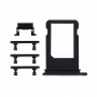 カードトレイ+ iPhone 7 Plusのボリュームコントロールキー+電源ボタン+ミュートスイッチバイブレーターキー（ブラック）