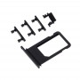 Zásobník pro kartu + ovládání hlasitosti + Tlačítko napájení + MUTE Switch vibrátor klíč pro iPhone 7 Plus (černá)