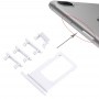 Kortfack + Volymkontrollknapp + Strömknapp + Mute Switch Vibratornyckel för iPhone 7 Plus (Silver)