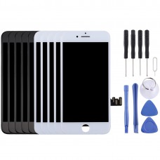 5tk Black + 5 tk White LCD-ekraani ja Digitizer Full Assamblee iPhone 8 jaoks