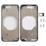 Copertura posteriore trasparente con Camera Lens & Slot per scheda SIM & Side Tasti per iPhone 8 (nero)
