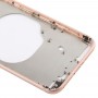 Прозрачная задняя крышка с объективом камеры и SIM-карта лотком и боковыми клавишами для iPhone 8 (Gold)