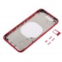 Transparent Back Cover with Camera Lens & SIM Card Tray & Side Keys for iPhone 8 (Red)