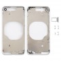 Läbipaistev tagakaane kaamera objektiivi ja SIM-kaardi salve ja külgvõtmetega iPhone 8-le (valge)